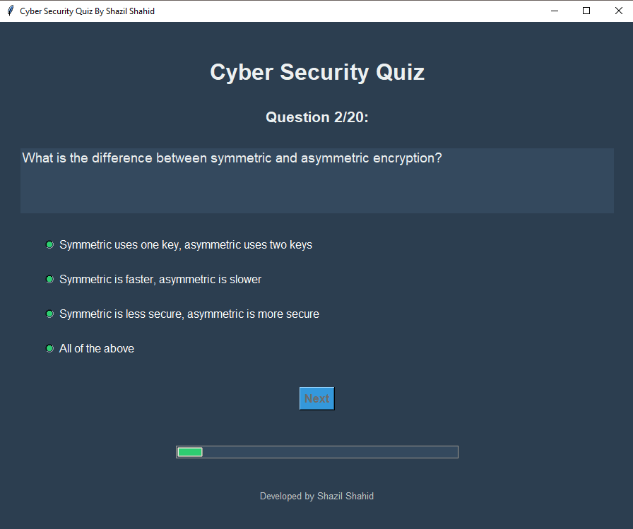Cyber Security Quiz App
