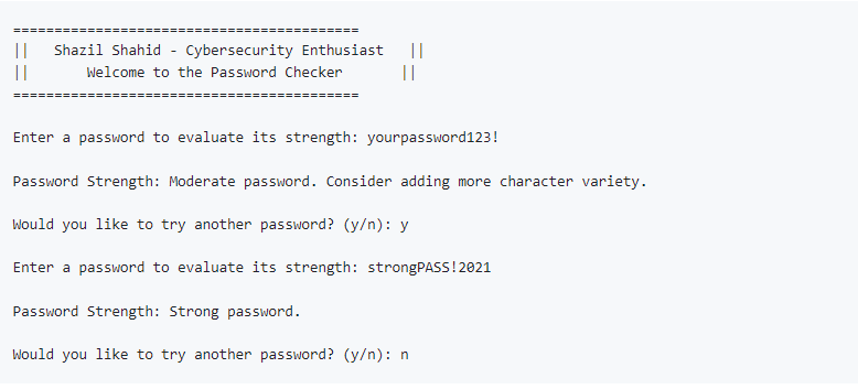 Password Strength Checker